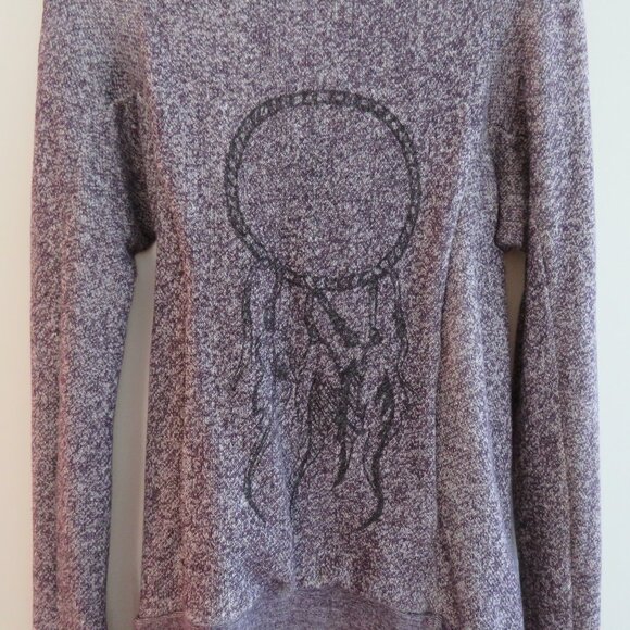 JENI MACK BC Kermode Kangaroo Hoodie Sweatshirt Dreamcatcher Heathered Purple XS - Picture 3 of 15